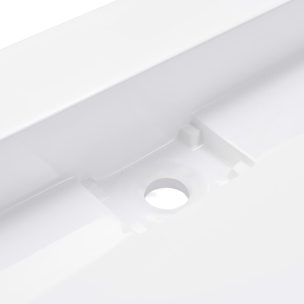 Lavandino 120x46x11 cm Blocco in Marmo/Minerale Bianco 144068