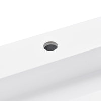 Lavandino 120x46x11 cm Blocco in Marmo/Minerale Bianco 144068