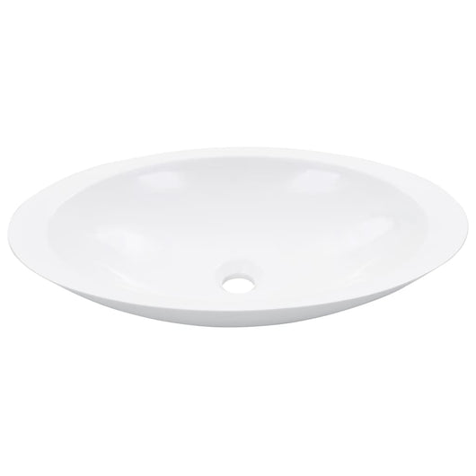 Lavabo lavabo da appoggio lavabo da montare interno bagno doccia cabina WC casa 59,3 x 35,1 cm colata minerale bianco 02_0002638
