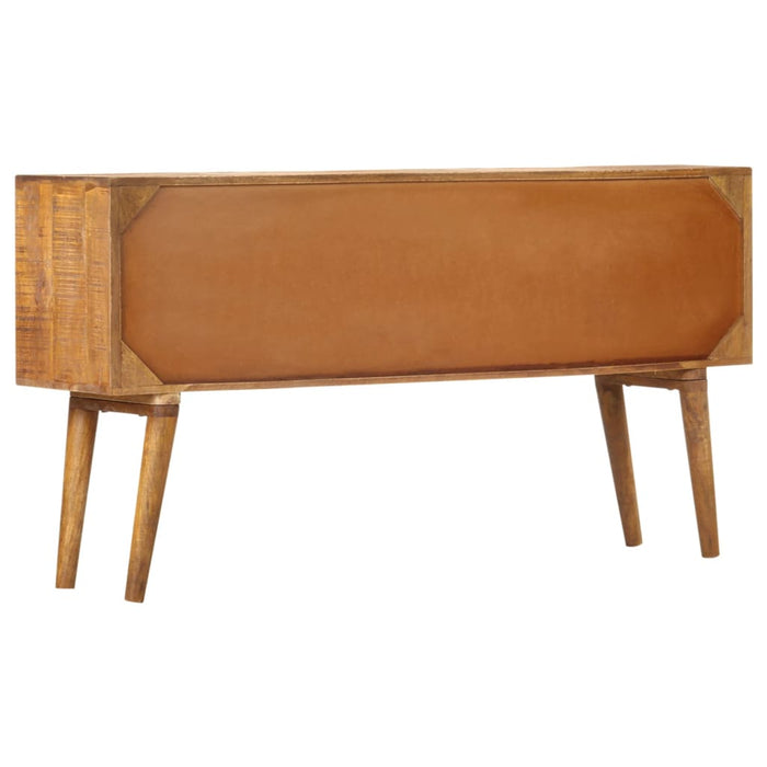 Credenza con Motivo Stampato 130x30x70 cm in Massello di Mango 247917