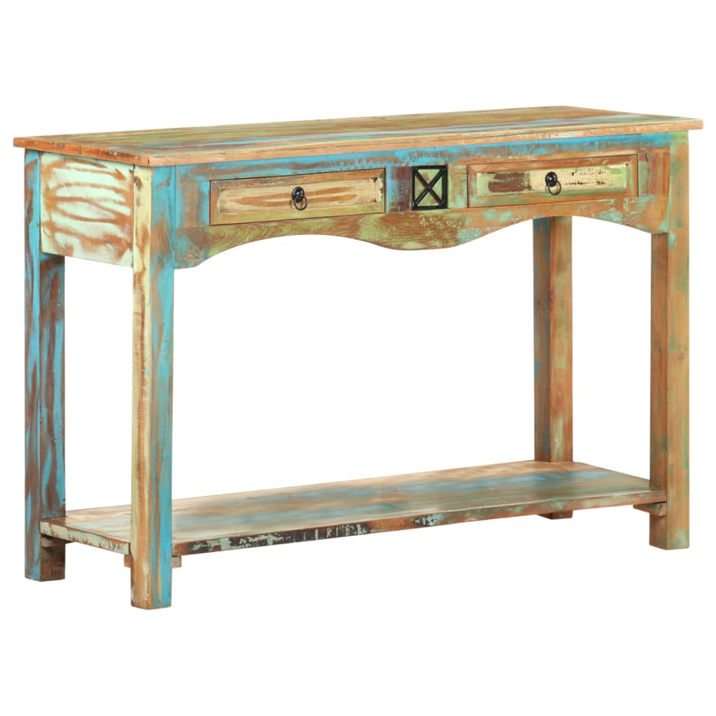Tavolo Consolle 120x40x75 cm in Legno Massello di Recupero 247925