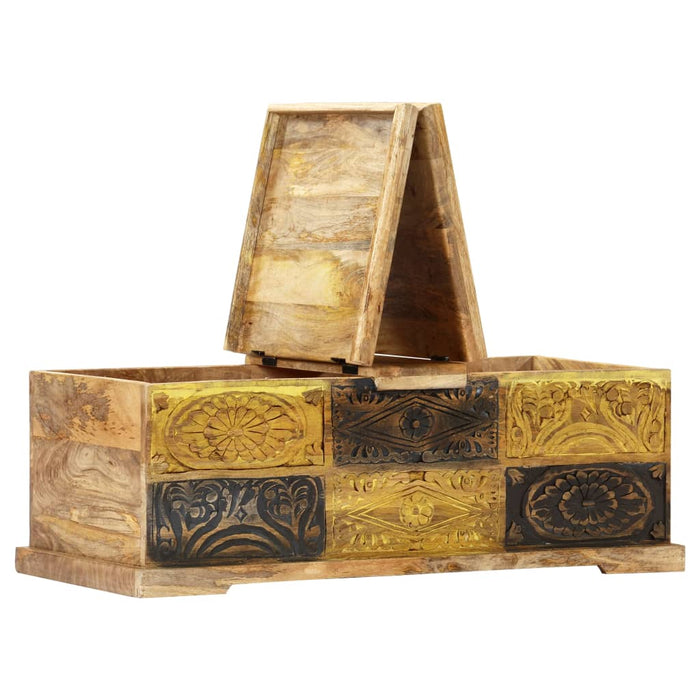 Tavolino da CaffÃ¨ 100x50x35 cm in Legno Massello di Mango cod mxl 21772