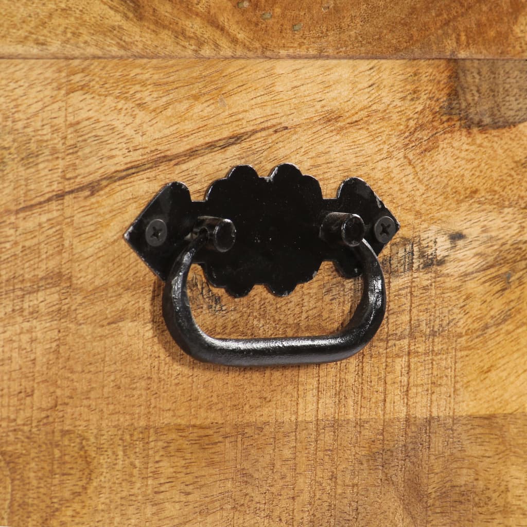 Scarpiera 86x35x55 cm in Legno Massello di Mango 247658