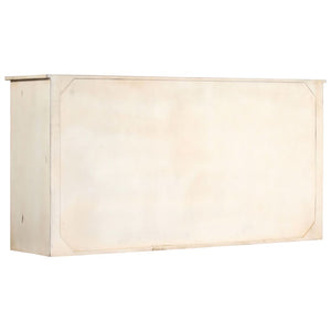 Credenza Bianca 160x40x80 cm Legno Massello di Mango 247663