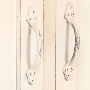 Credenza Bianca 160x40x80 cm Legno Massello di Mango 247663