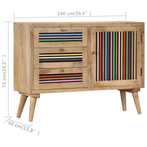 Credenza 100x30x75 cm in Legno Massello di Mango 249866