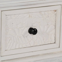 Tavolino da Salotto Bianco 70x70x30 cm Legno Massello di Mango 249872