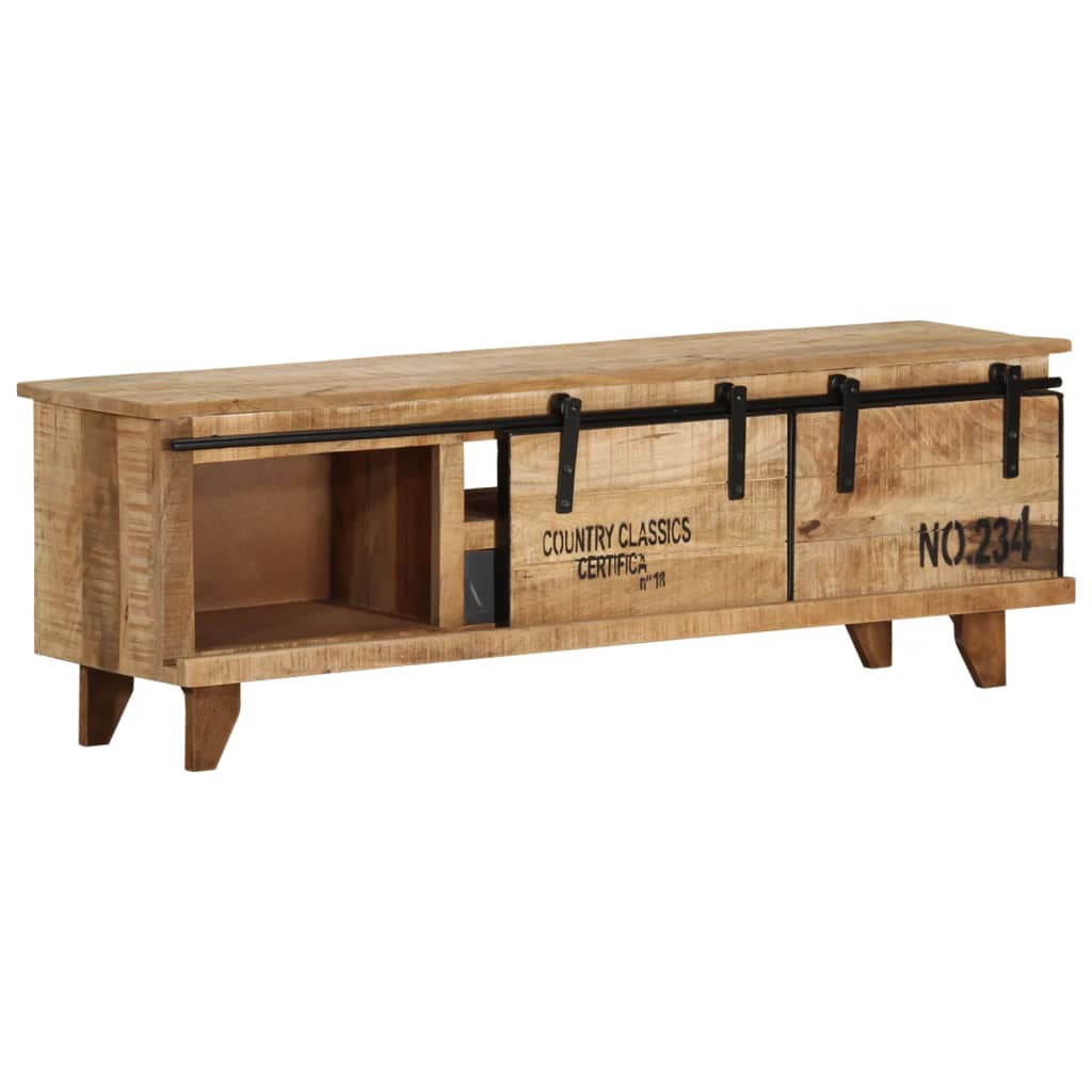 Mobile Porta TV 120x30x40 cm in Legno Massello di Mango 249873