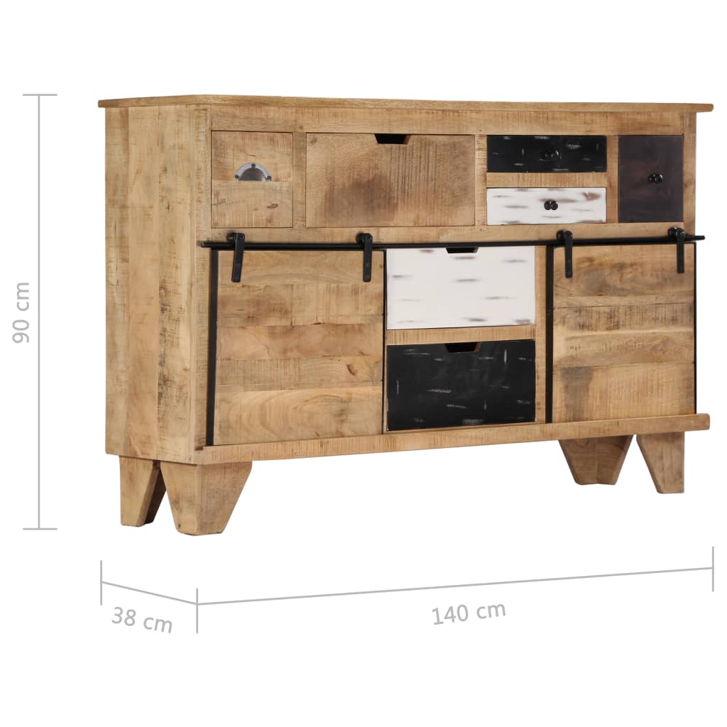 Credenza 140x38x90 cm in Legno Massello di Mango 249874