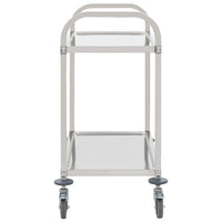 Carrello da Cucina a 2 Livelli 95x45x83,5 cm in Acciaio Inox cod mxl 76826