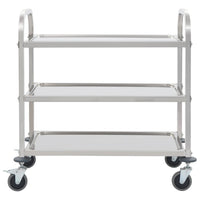 Carrello da Cucina a 3 Livelli-Scaffale per Cucina 95x45x83,5 cm in Acciaio Inox