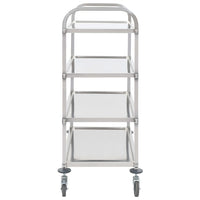 Carrello da Cucina a 4 Livelli-Scaffale per Cucina 107x55x125 cm in Acciaio Inox