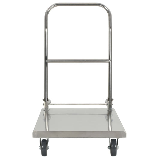 Carrello di Trasporto Argento 82x53x86 cm Acciaio Inossidabile 50919