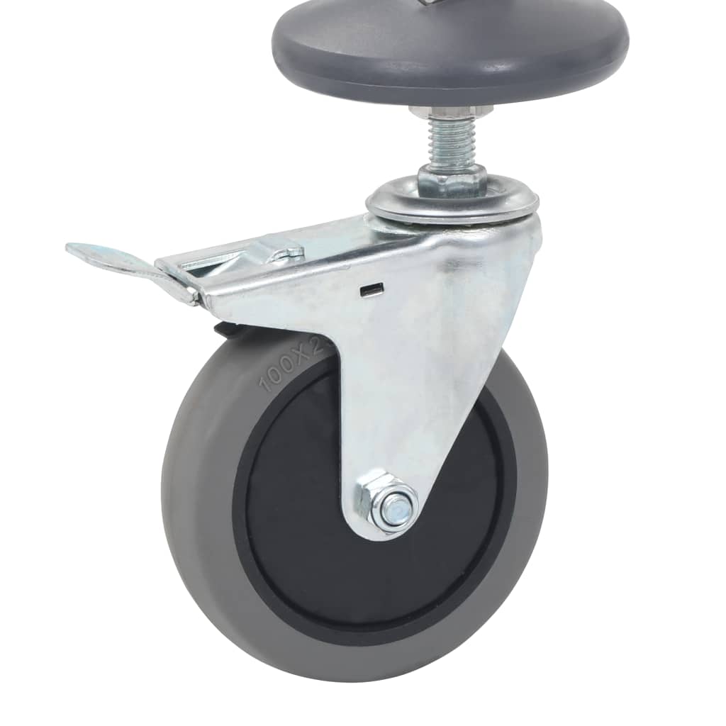 Carrello da Cucina-Scaffale per Cucina per 16 Vassoi 38x55x163 cm in Acciaio Inox