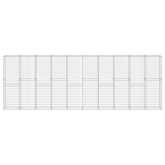 Gabbione con Copertura in Acciaio Zincato 600x30x200 cm 144915