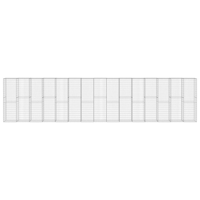 Gabbione con Copertura in Acciaio Zincato 900x50x200 cm