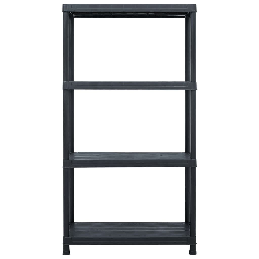 Scaffali 2 pz 60x30x138 cm Nero in Plastica cod mxl 53850