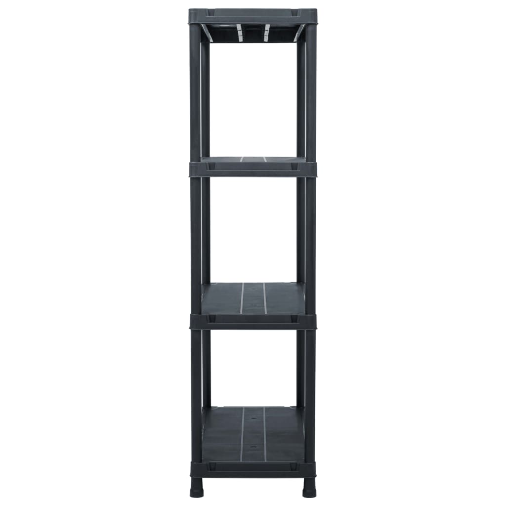 Scaffali 2 pz 60x30x138 cm Nero in Plastica 276251