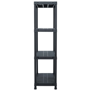 Scaffali 2 pz 60x30x138 cm Nero in Plastica 276251
