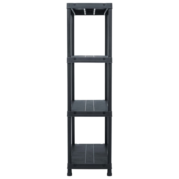 Scaffali 2 pz 60x30x138 cm Nero in Plastica 276251