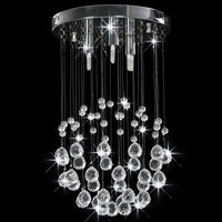 Lampadario Perle di Cristallo a Sfera Argento 3  Lampadine G9 281575