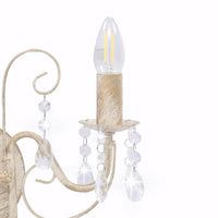 Lampada da Muro con Perle Bianca per 2 Lampadine E14 281590