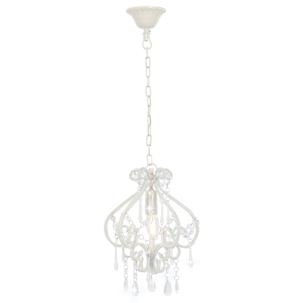 Lampadario con Perle Bianco Rotondo E14 281593