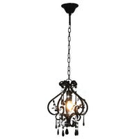 Lampadario con Perle Nero Rotondo E14cod mxl 103858