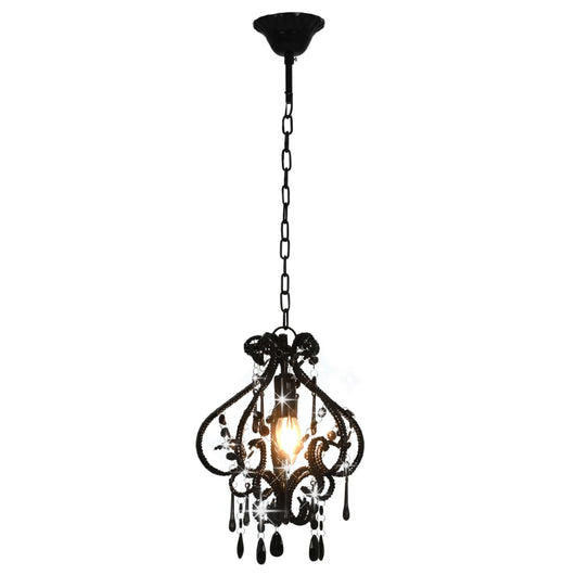 Lampadario con Perle Nero Rotondo E14 281594
