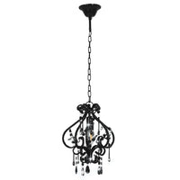 Lampadario con Perle Nero Rotondo E14 281594