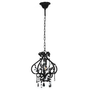 Lampadario con Perle Nero Rotondo E14 281594