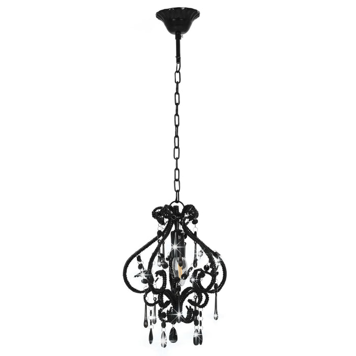 Lampadario con Perle Nero Rotondo E14 281594