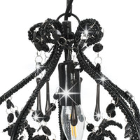 Lampadario con Perle Nero Rotondo E14 281594