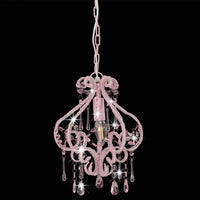 Lampadario con Perle Rosa Rotondo E14 281595