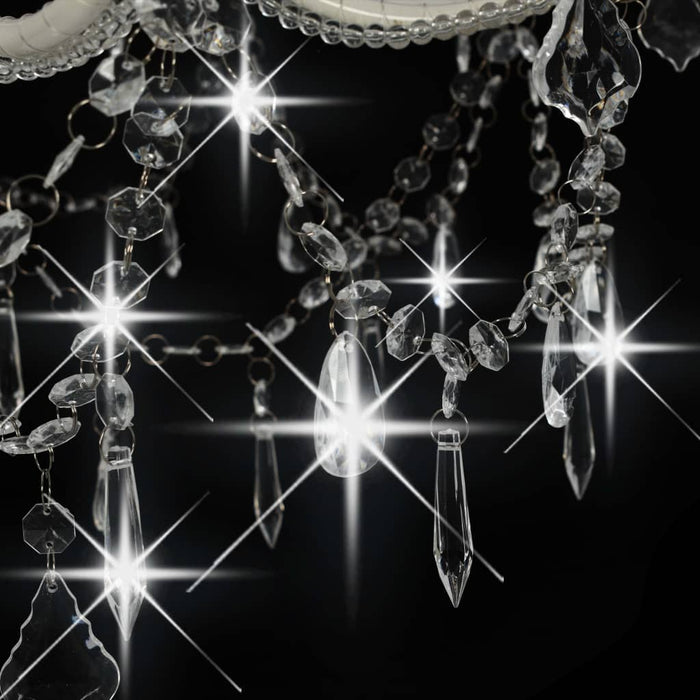 Candelabro a 2 Livelli Bianco 15 Lampadine E14 cod mxl 53549