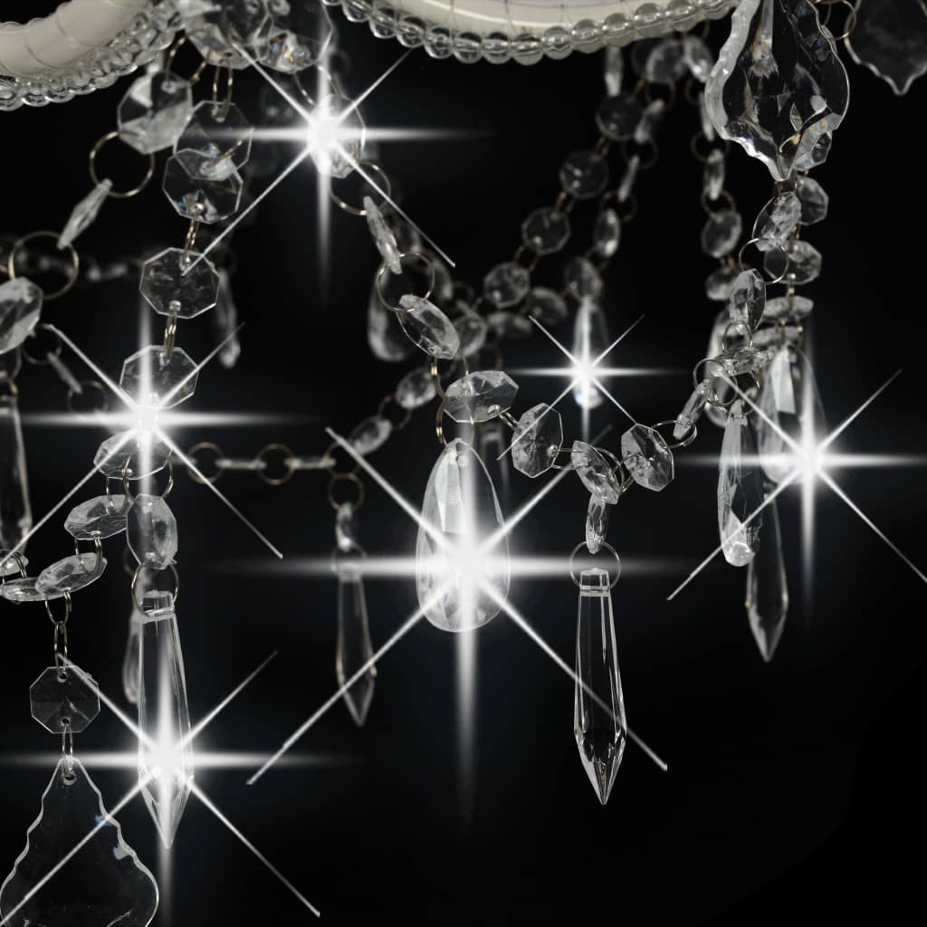 Candelabro a 2 Livelli Bianco 15 Lampadine E14 281612