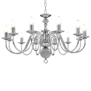 Lampadario Argento 12 Lampadine Attacco E14 cod mxl 48720