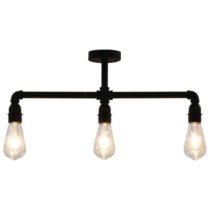 vidaXL Lampadario Nero per 3 Lampadine E27