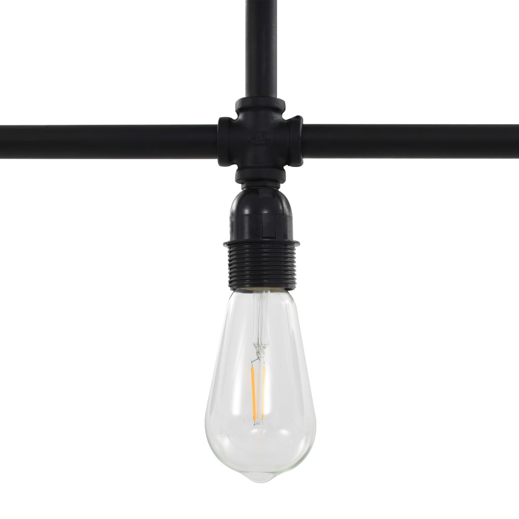 vidaXL Lampadario Nero per 3 Lampadine E27