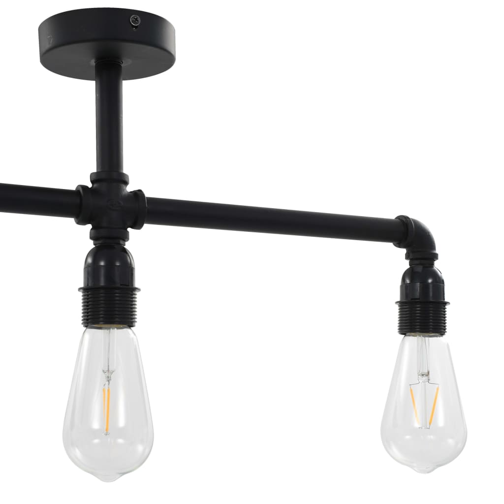 vidaXL Lampadario Nero per 3 Lampadine E27