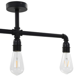 vidaXL Lampadario Nero per 3 Lampadine E27