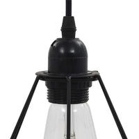 Lampadario con Design Diamante Nero 3 Lampadine E27 cod mxl 77602