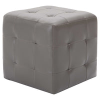 Comodini 2 pz Grigio 30x30x30 cm in Similpelle 249013