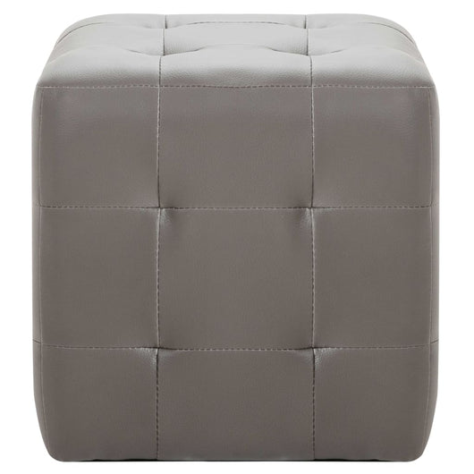 Comodini 2 pz Grigio 30x30x30 cm in Similpelle 249013
