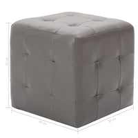 Comodini 2 pz Grigio 30x30x30 cm in Similpelle 249013