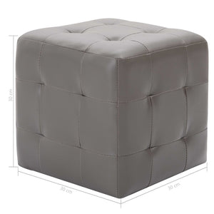 Comodini 2 pz Grigio 30x30x30 cm in Similpelle 249013