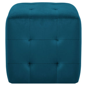 Comodini 2 pz Blu 30x30x30 cm in Tessuto Vellutato 249016