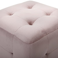 Comodini 2 pz Rosa 30x30x30 cm in Tessuto Vellutato 249020