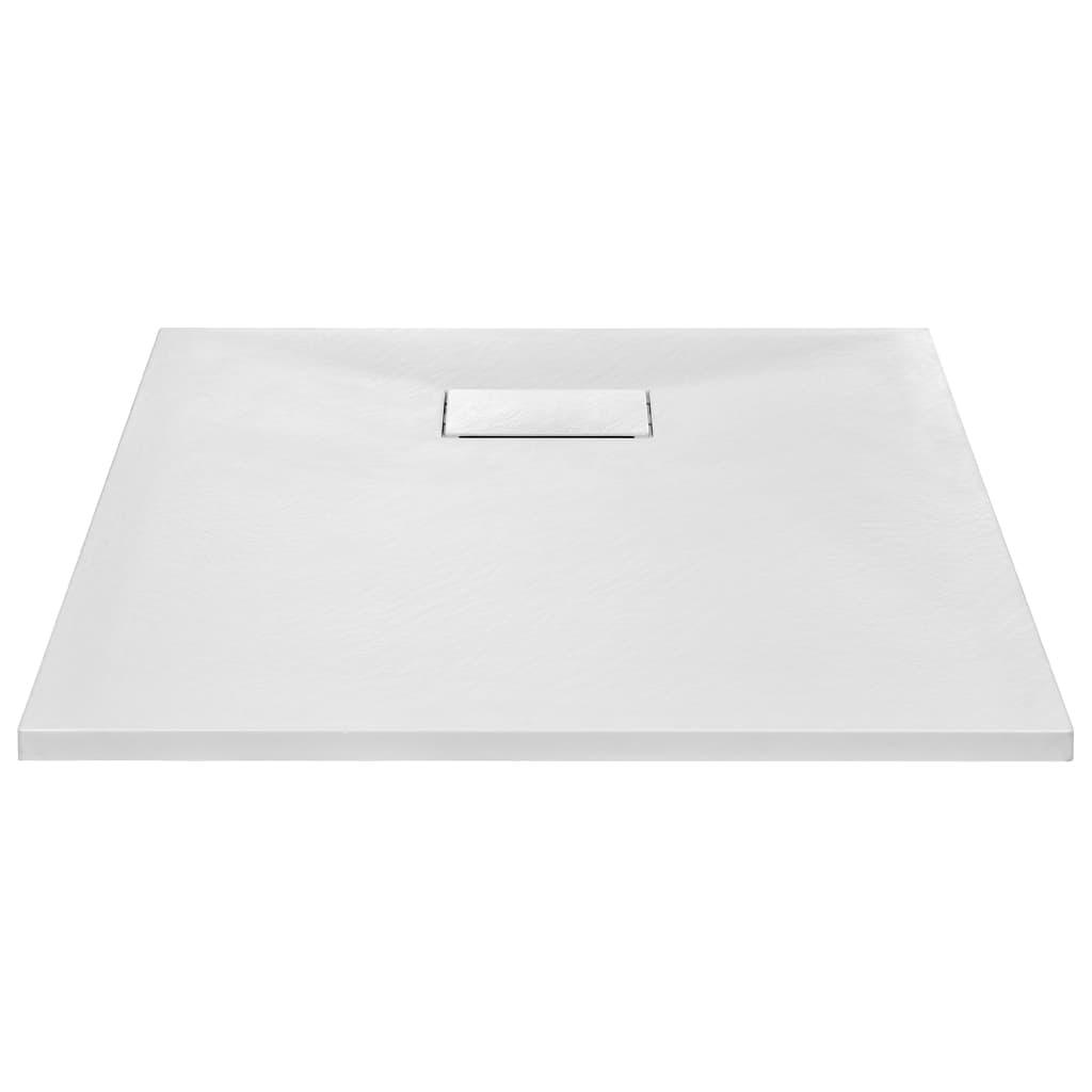 Piatto doccia piatto doccia rettangolare bagno casa interno foro scarico standard 9 cm SMC 90 x 70 cm bianco 02_0003448