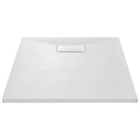 Piatto doccia piatto doccia rettangolare bagno casa interno foro scarico standard 9 cm SMC 100 x 70 cm bianco 02_0003444